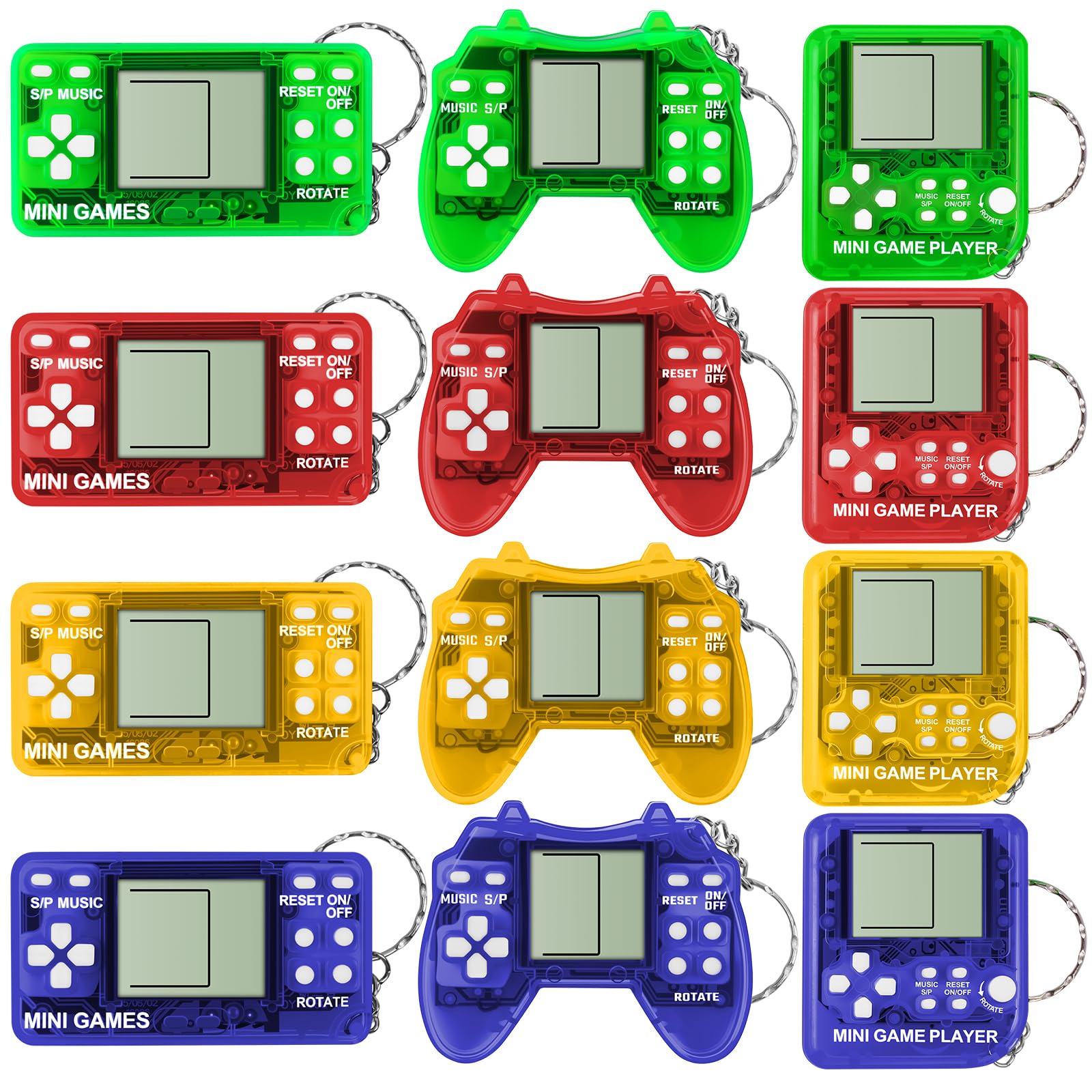 Vicloon 12 Pezzi Portachiavi con Gioco di Mattoni, Bomboniere per Feste di Videogiochi, Articoli per Feste di Compleanno per Ragazzi, Premio Lucky Dip per Ragazzi e Ragazze(12PCS)