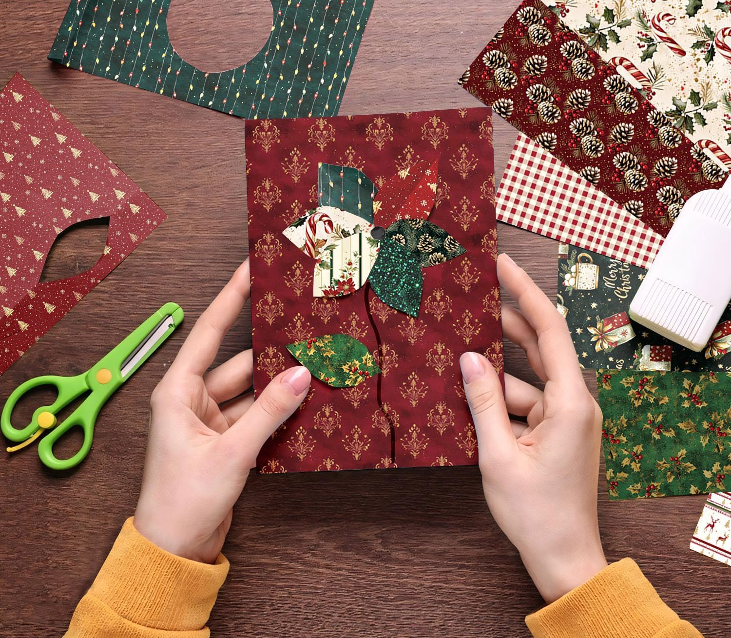 12In Christmas Scrapbooking Paper Pad Decorative Collage Journals Supplies