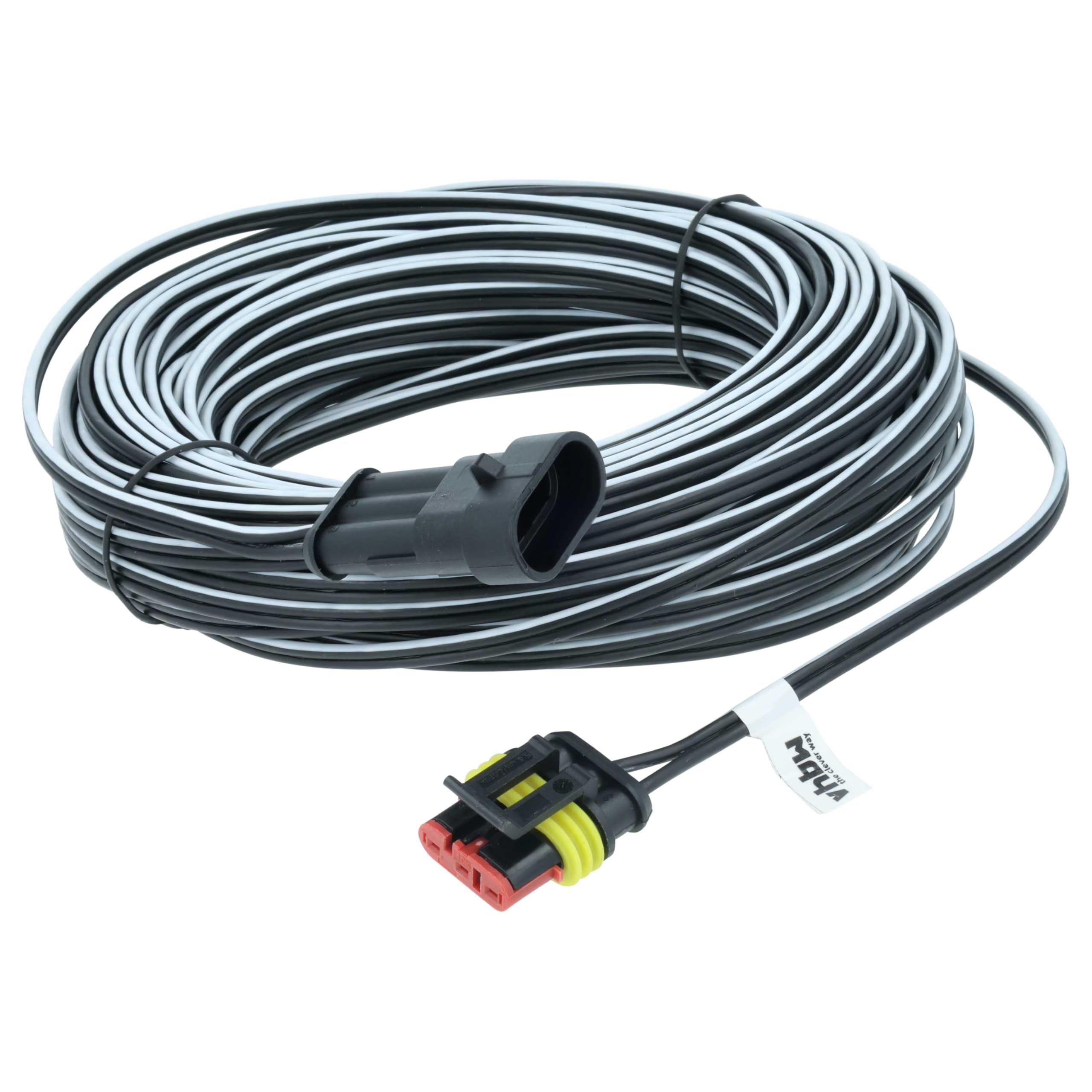 vhbw 1 x zasilacz sieciowy, 1 x akumulator 3000 mAh, 1 x 20 m kabel niskiego napięcia kompatybilny z Gardena Smart SILENO City, Sileno+ zestaw kosiarek