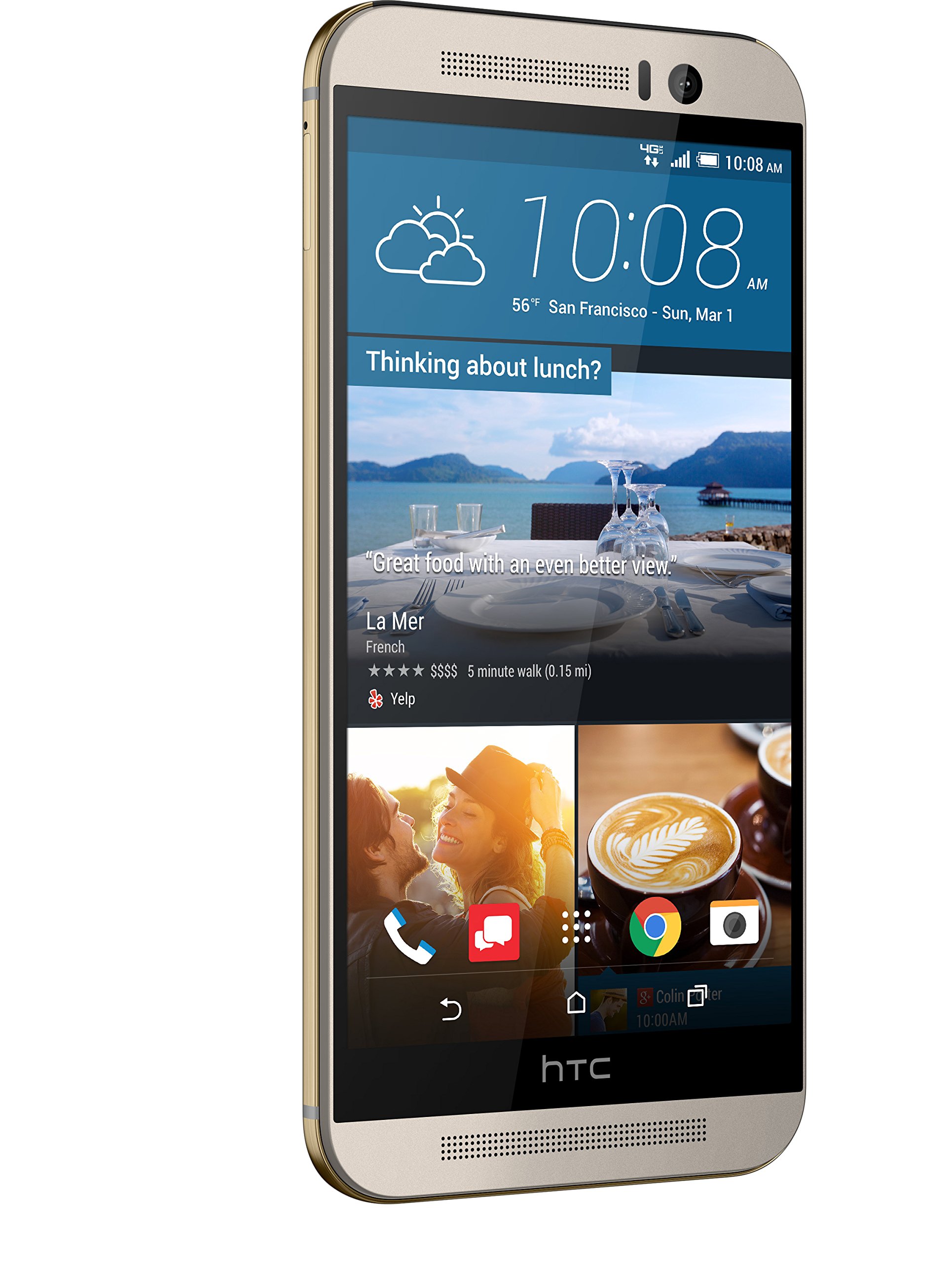 HTC One M9 Gold on Silver 32GB AT&T product thumbnail 4