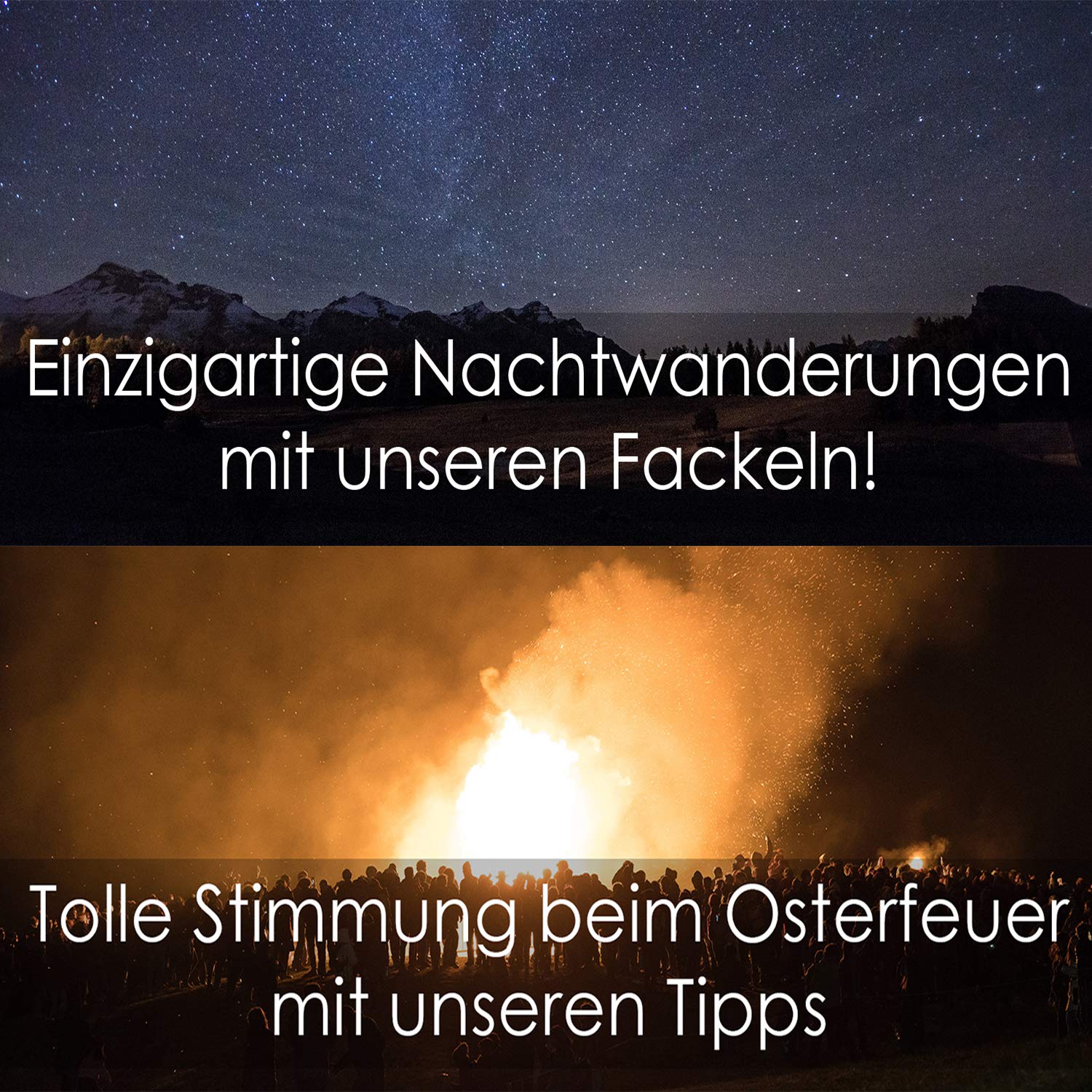 11 Fackeln Hochwertige Handschutz, mit Extra Langem Griff, Kinder Fackeln Spaß für Nachtwanderung Wachsfackel 11 x 45 min