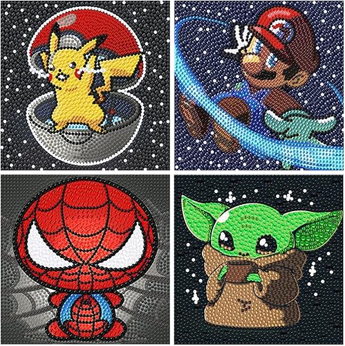 LWZAYS Kits de pintura de diamantes para niños, kits de arte de diamantes por números, artes y manualidades para niños de 8 a 12 años, kits de