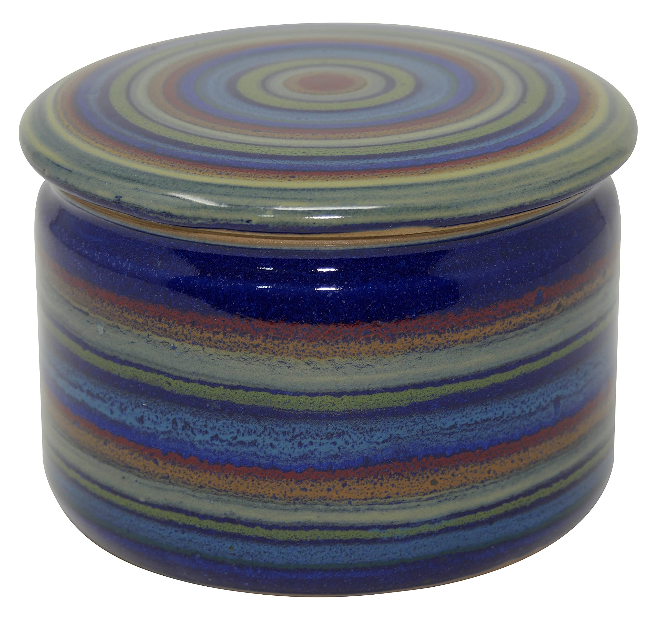 Botervloot met deksel - 16 x 10 x 5 cm - voor 250 g boter - boterbox voor de koelkast
