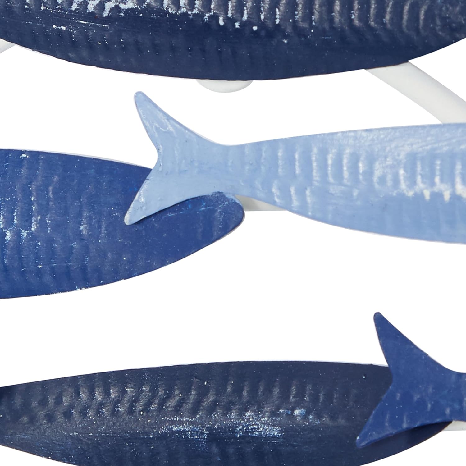 Blue and Bronze Metal Fish Wall Sculpture