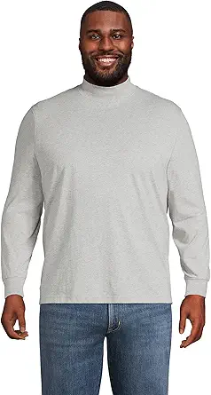 Lands' End mens Long Sleeve Super-T Mockneck