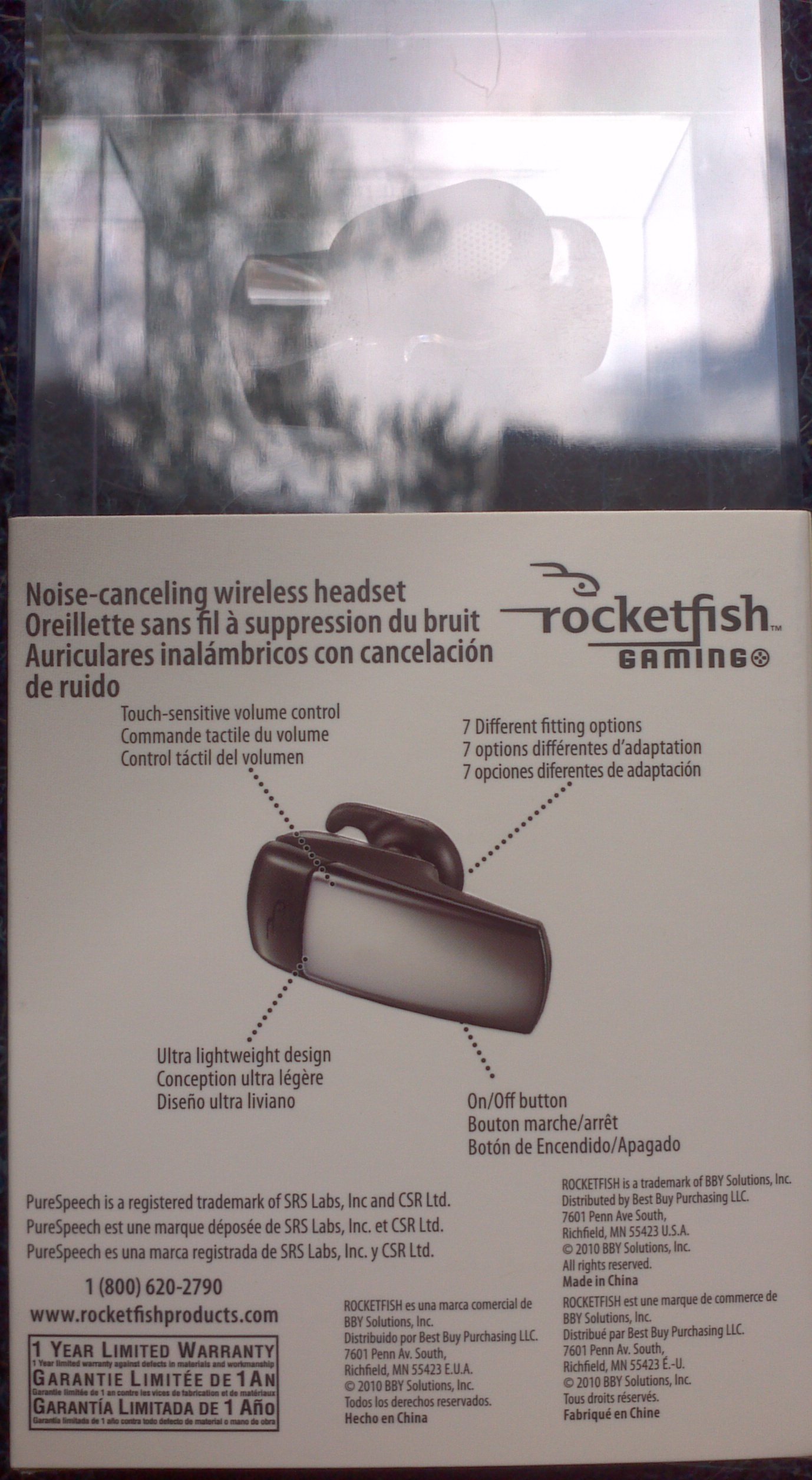 Rocketfish Noise-Canceling Wireless Headset for PlayStation 3