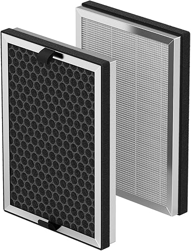 Paquete de 2 filtros HEPA de repuesto para purificadores de aire JF260 y AP1273, H13 True HEPA y filtro de carbón activado, número de pieza JF260-RF