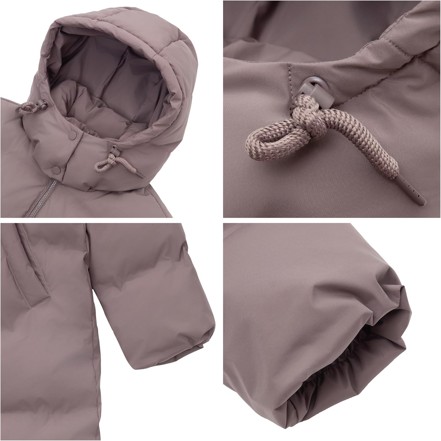 Rokka&Rolla Women’s Knee-Length Seamless Water-Resistant Long Puffer Coat - Image 5