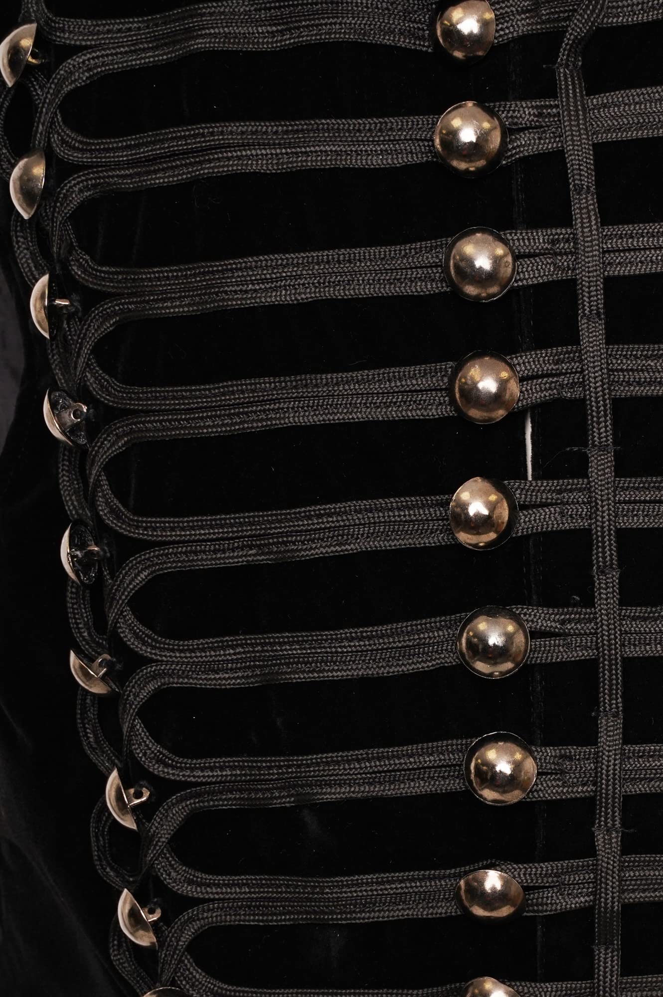 Ro Rox Herren Goth Samt Ärmellose Jacke Uniform Militärparade