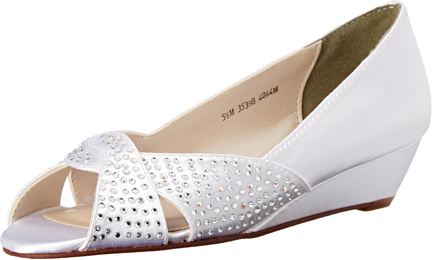 Touch Ups Women's Alice Wedge Pump, White, 10.5 W US