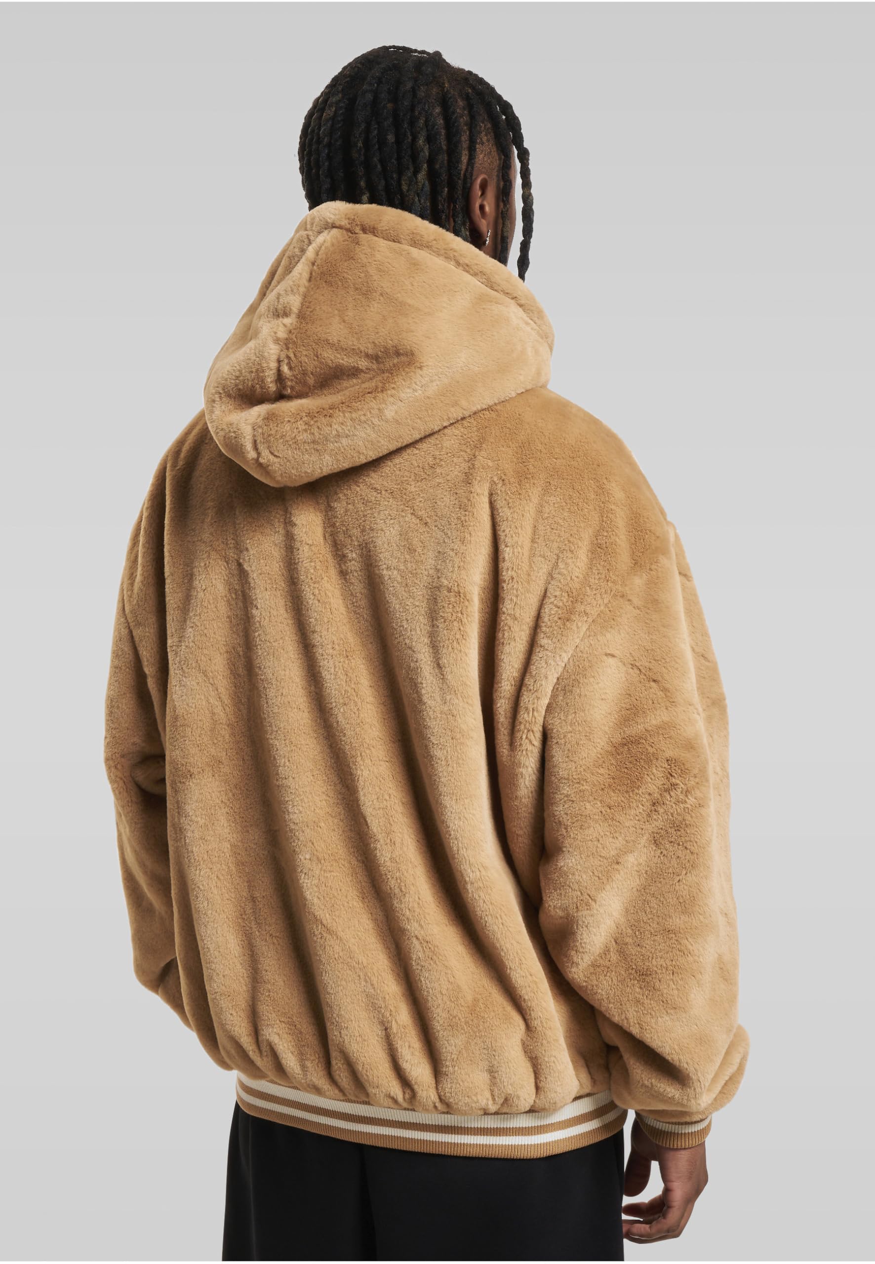 Karl Kani Unisex KU234-001-2 KK Metal Signature OS Fur Full Zip Hoodie