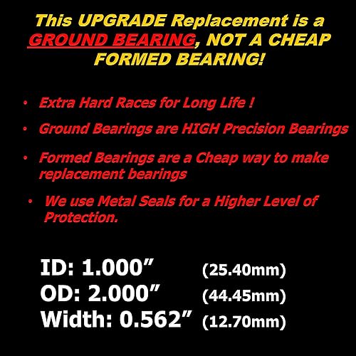 Miniatura 6 de Paquete de 2 rodamientos de rueda delantera con interruptor HD que reemplaza a Cub Cadet 941-3002 741-3002 GT GTX, actualización OEM, interruptor HD