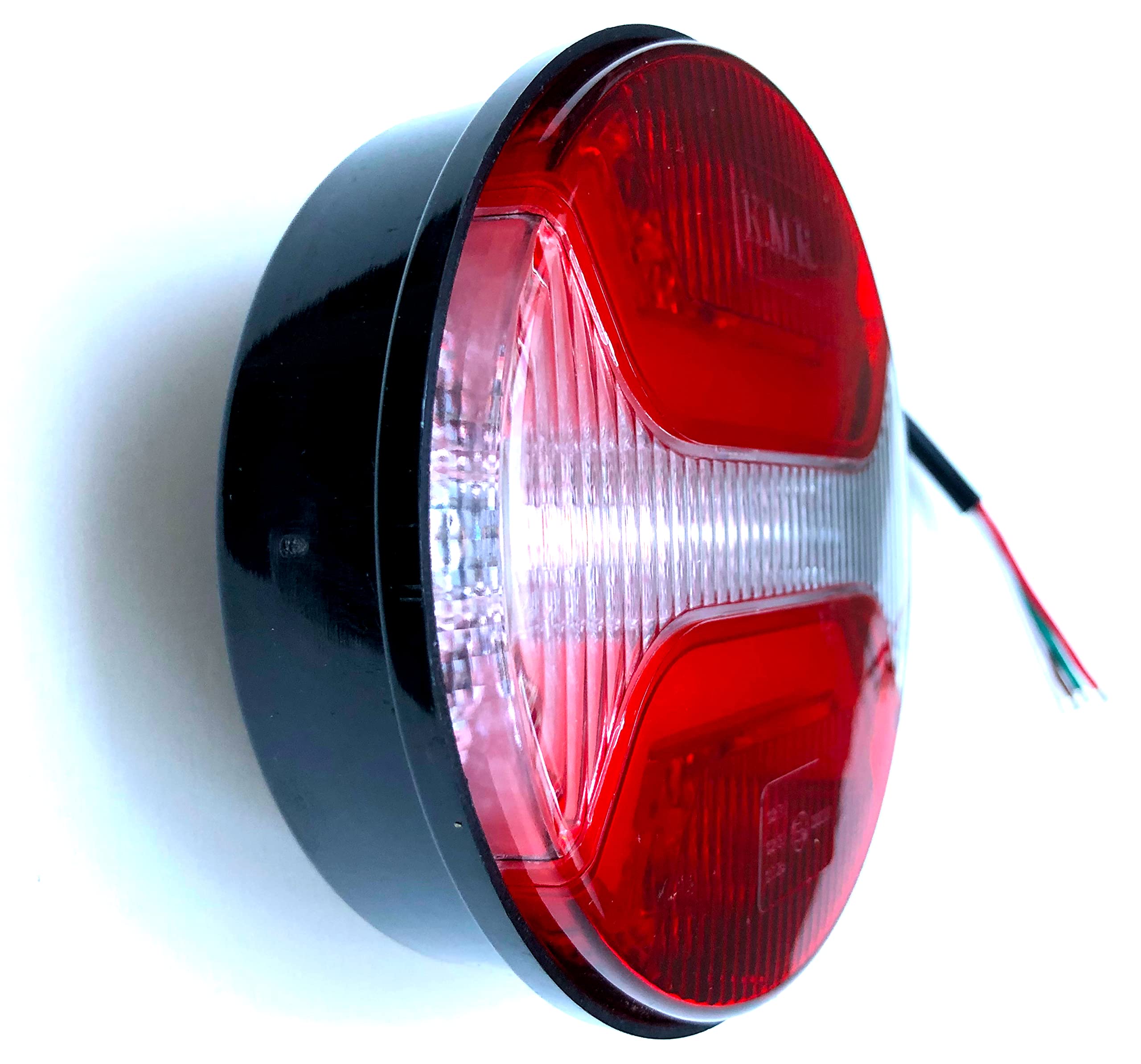 2x Fanale Posteriore LED Neon 3 Funzioni 12V 24V per Rimorchio, Caravan, Camion, Trattore – Stop, Freccia, Posizione – Omologato E9