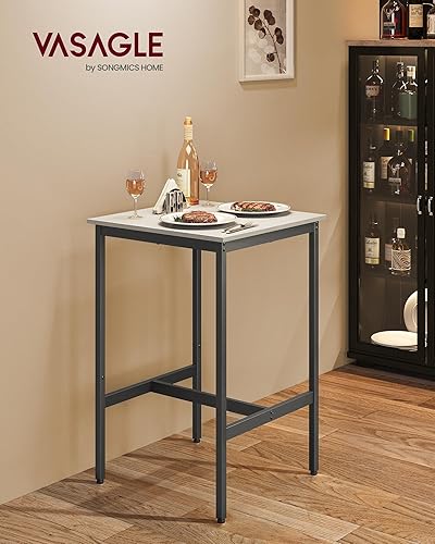Miniatura 2 de VASAGLE Mesa de bar, mesa de comedor de cocina pequeña, mesa de pub de parte superior alta, mesa de cóctel de altura para sala de estar, fiesta,
