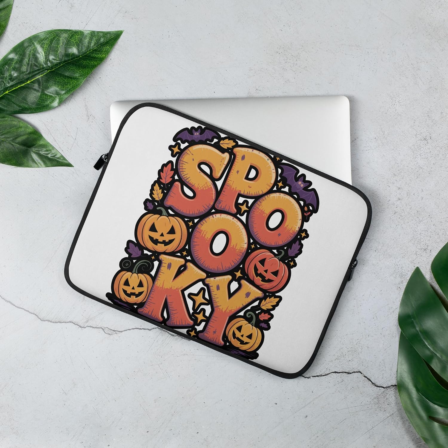Spooky. Minimal Halloween Aesthetic Graphic Laptop Sleeve