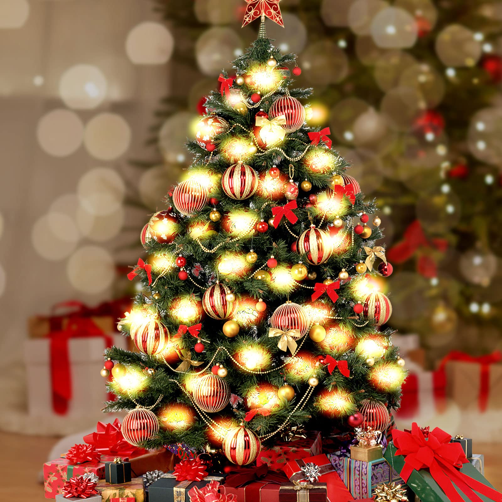 Fairy Lights funciona con pilas, Mandiq cadena de luces de 10 pies 30 LED, impermeable alambre plateado mini luces para dormitorio, fiesta, festival, decoración de Navidad, paquete de 4 unidades