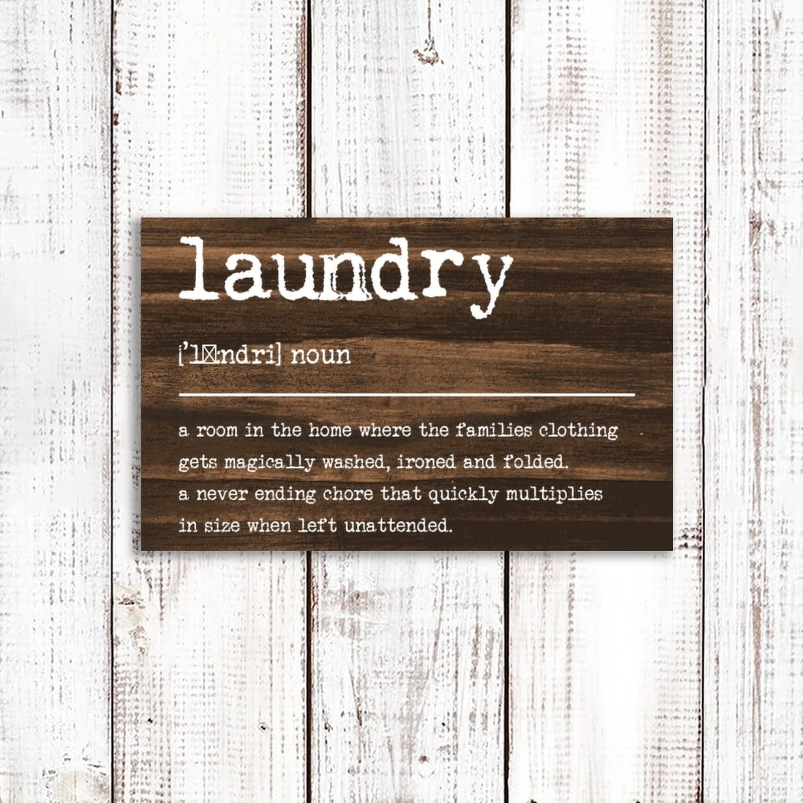 Targhetta In Legno Per Lavanderia "Alexa Do The Laundry" Con Supporto – Decorazione Da Tavolo Stile Minimal – Regalo Inaugurazione Casa - 6