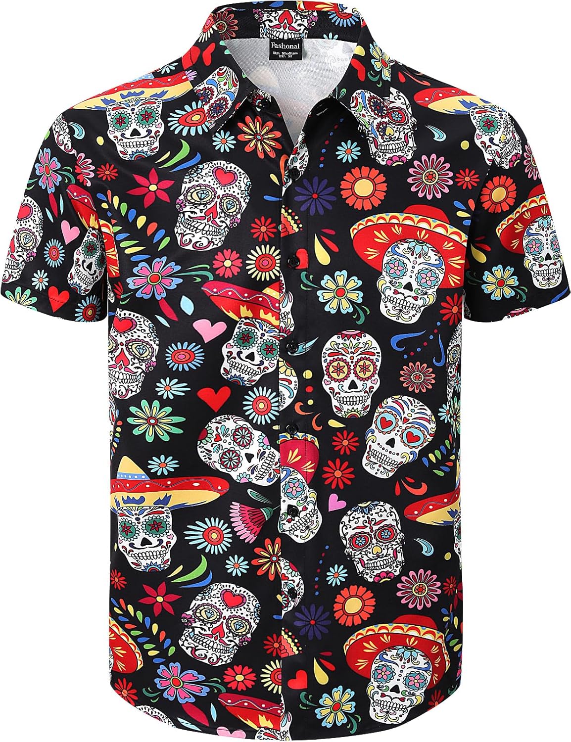 Men's Mexican Cinco de Mayo Novelty Button Down Shirt, S-4XL