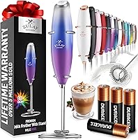 Vista 71 de Zulay Kitchen Potente varita espumadora de leche con 2 baterías Duracell – Mezclador de bebidas portátil ultrarrápido – Máquina de espuma eléctrica