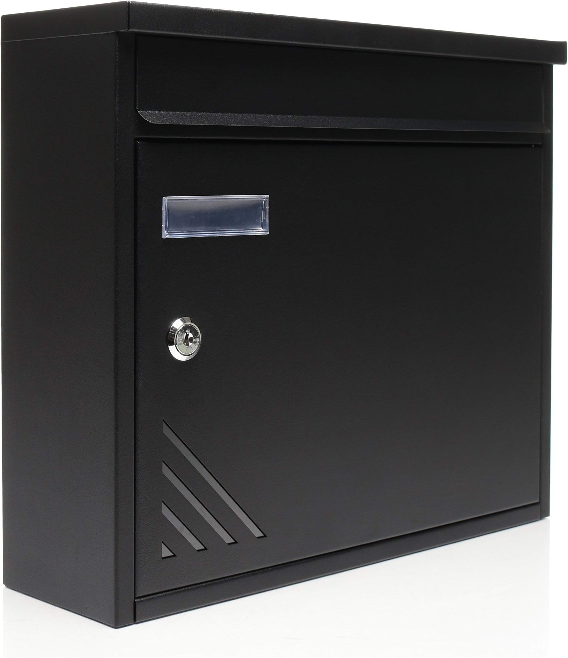 Home Icon Wall Mounted Lockable Mailbox / Postbox Waterproof with Address Label and Two Keys