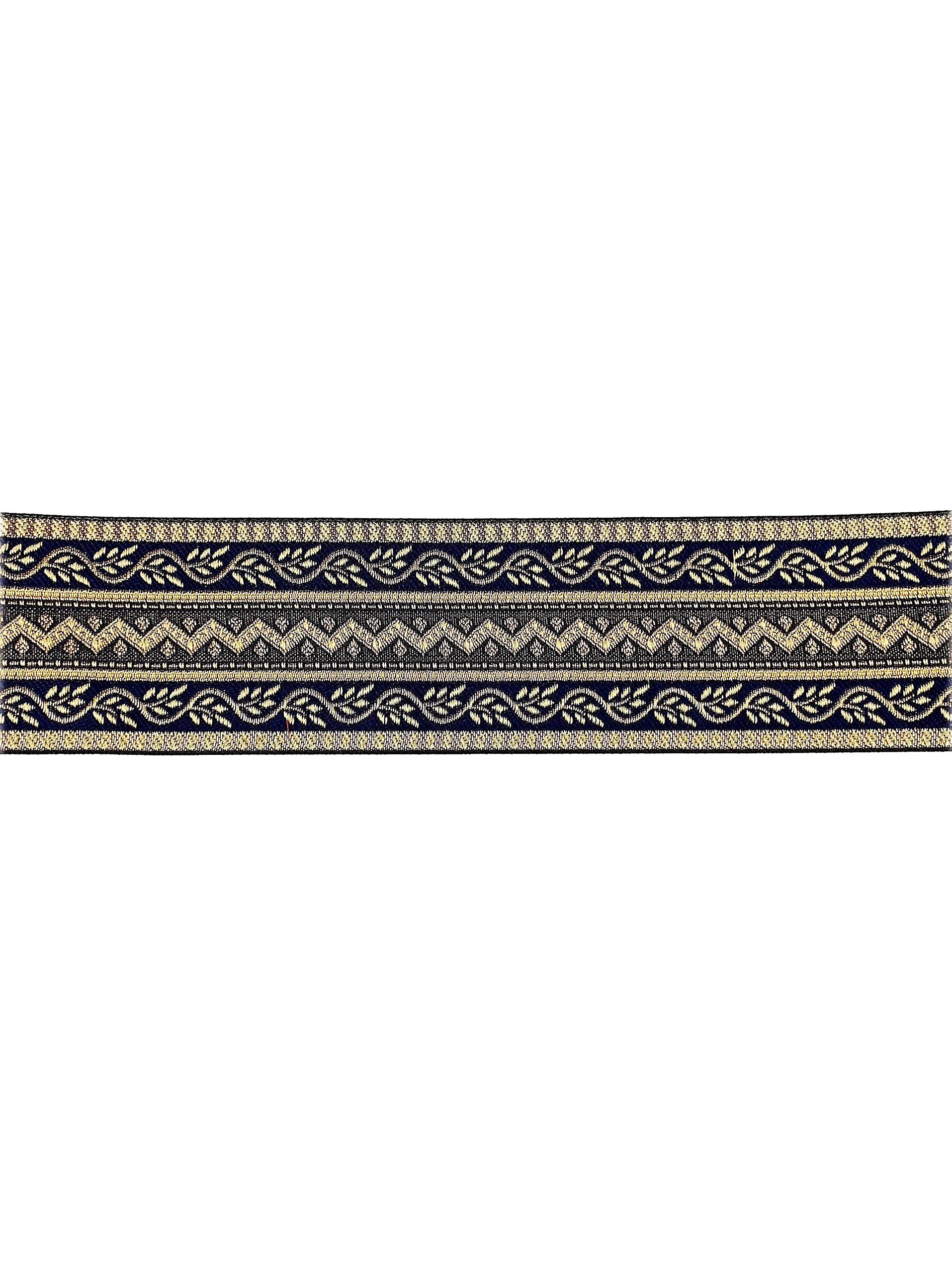 Borde de encaje para carrete de cataratas de sari, tejido jacquard, diseño pesado, trabajo para sari, Kurti, vestidos, bandhani, lehenga, cinta decorativa (2.95 pulgadas de ancho) (6 metros,
