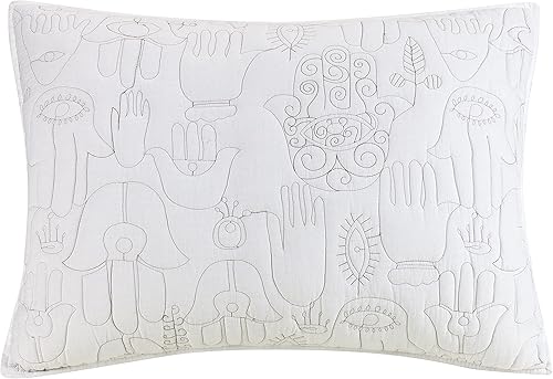 Miniatura 5 de Justina Blakeney Hamsa - Juego de edredón de 3 piezas, tamaño King, color natural