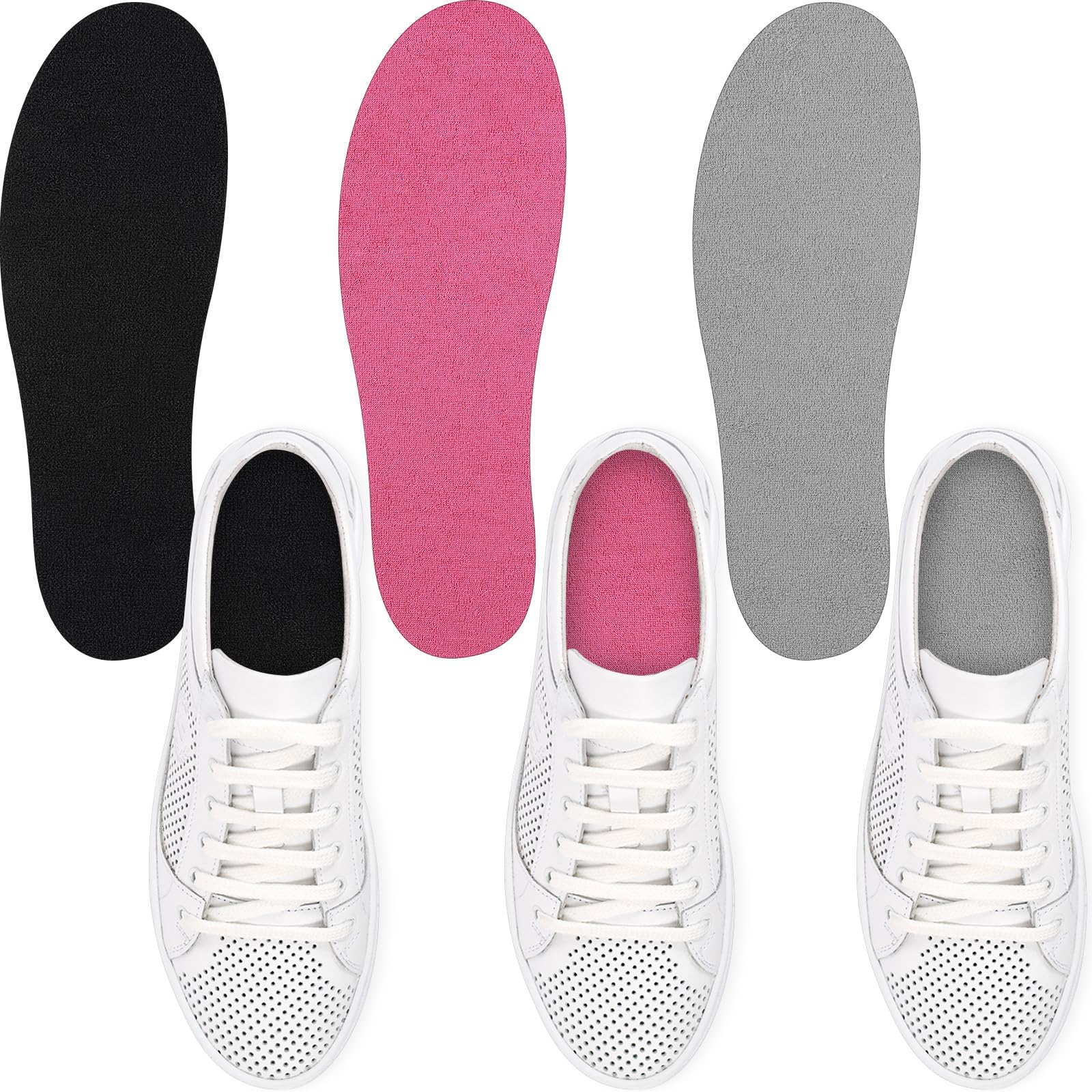 3 Pairs Women Sockless Shoe Liners