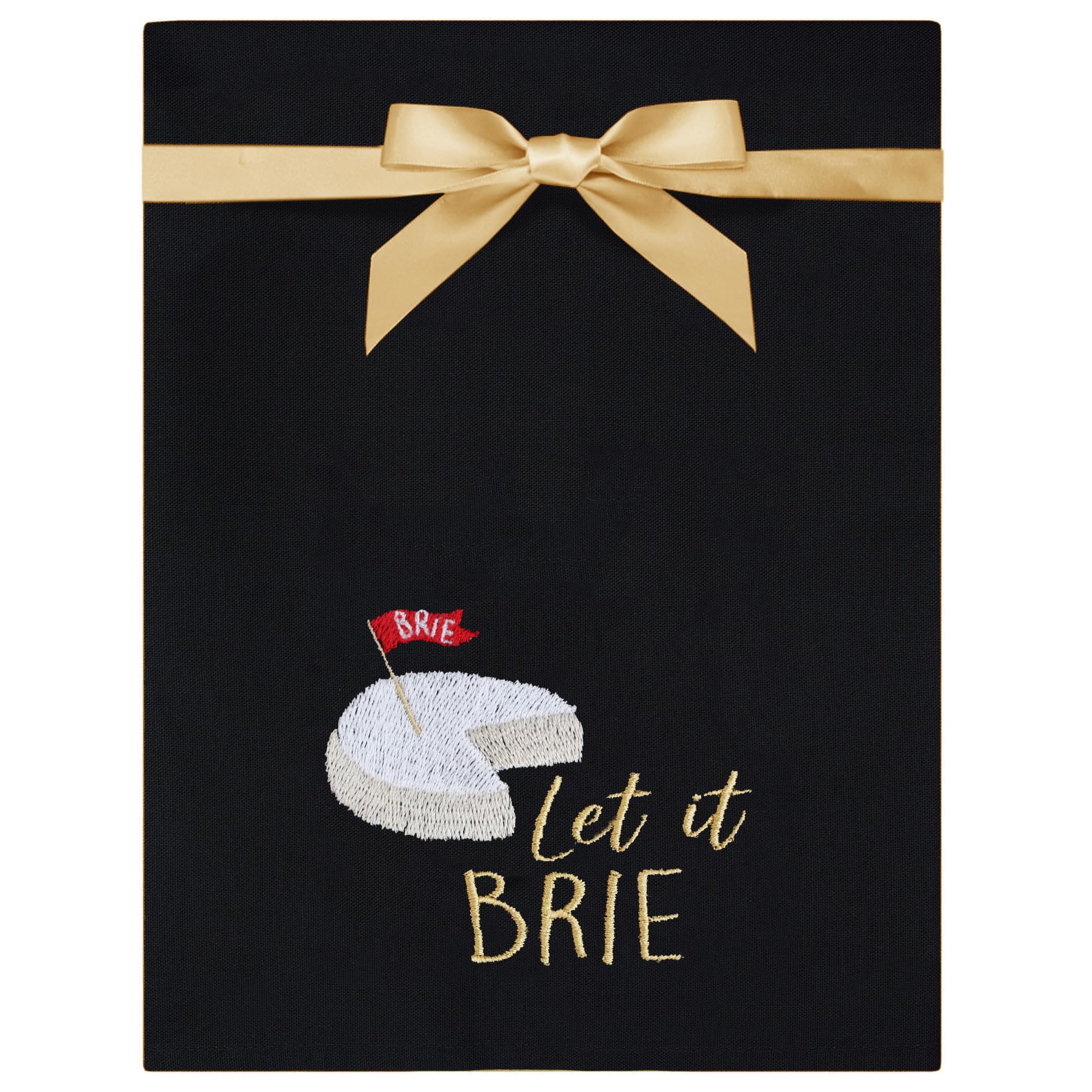 TeddyT's Funny Pun Cheese Lover Tea Towel Gift (Let it Brie)