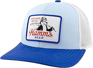Hamm's Fishing with Beer Adjustable Hat Multi