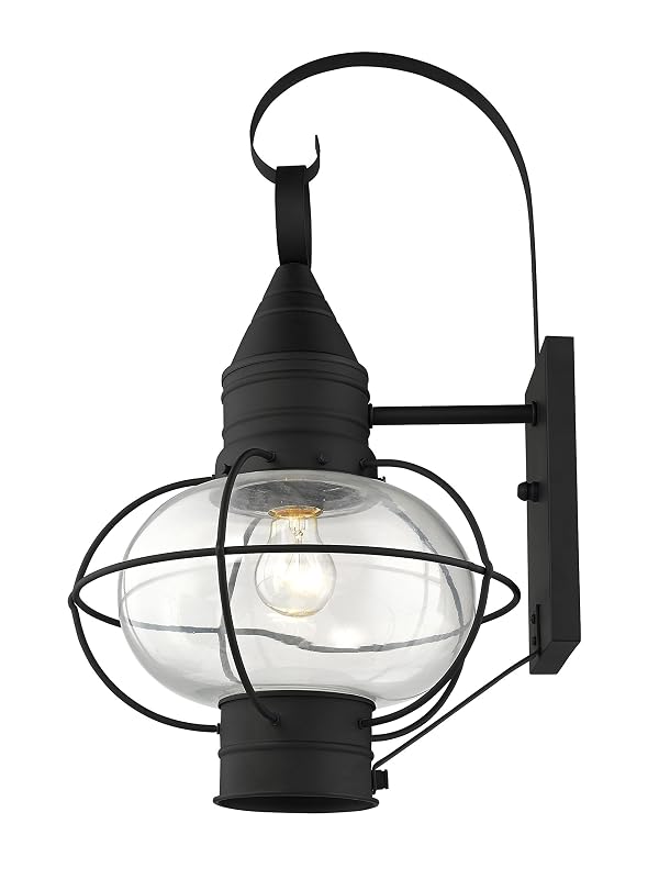 Livex Lighting 26904-04 Transitional One Light Outdoor Wall Lantern from Newburyport Collection in Black Finish by Livex - Image 6