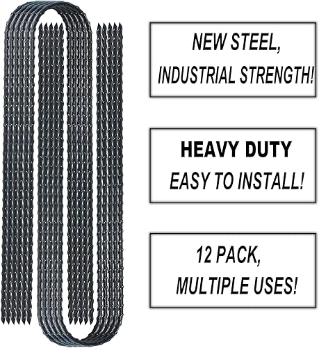 Miniatura 2 de DTANX - Juego de 12 estacas de refuerzo de 12 pulgadas, anclajes resistentes para trampolín, estacas de jardín, anclajes de acero para tienda, color