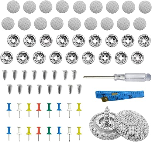 Miniatura 7 de Kit de reparación de techo de automóvil, 60 unidades, retenedor de remaches a presión para techo interior, hebilla de reparación de tela con