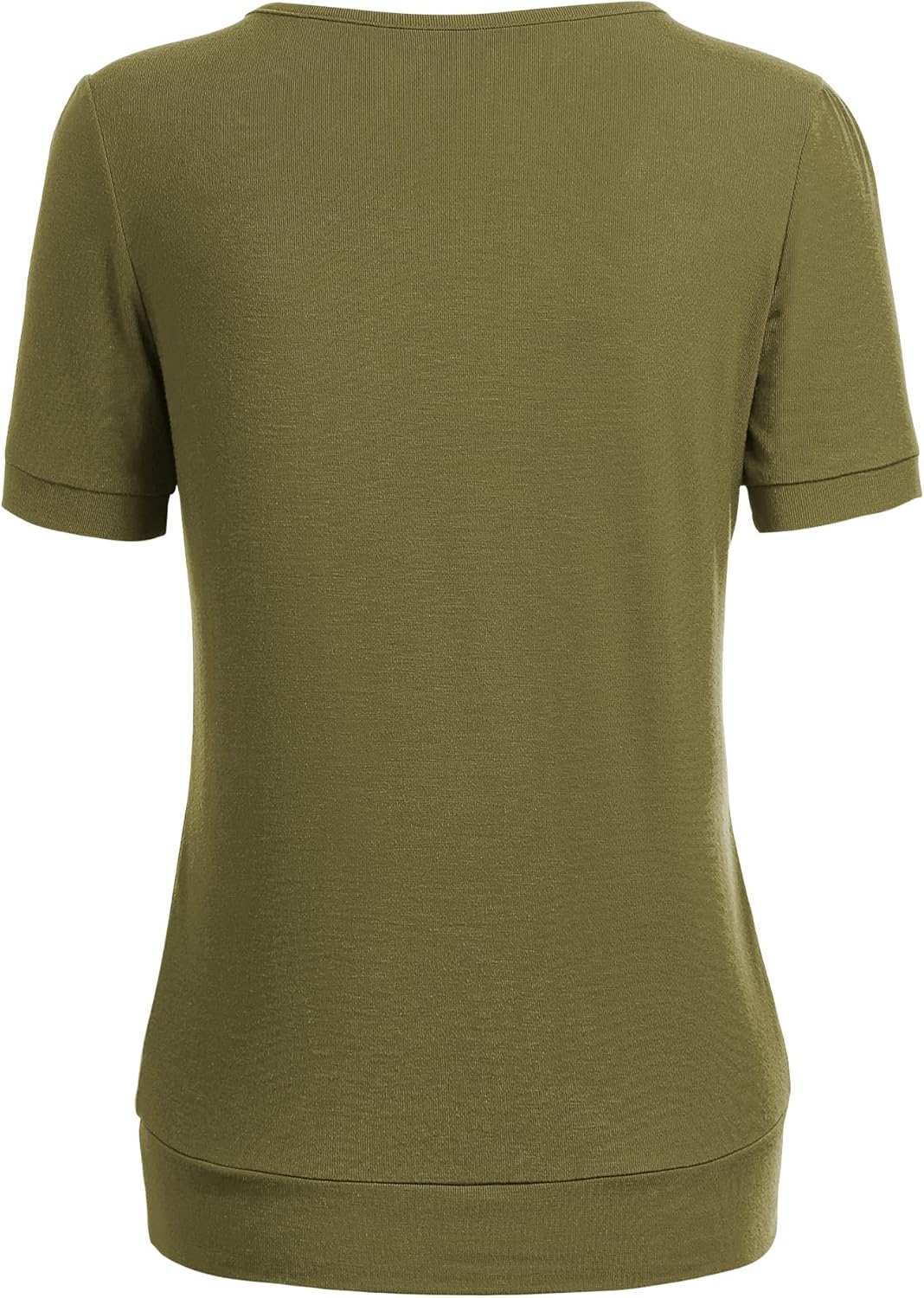 Made By Johnny Women's Scoop Neck Short Sleeve Pleated Front Blouse Tunic Top Plus Size - Image 4