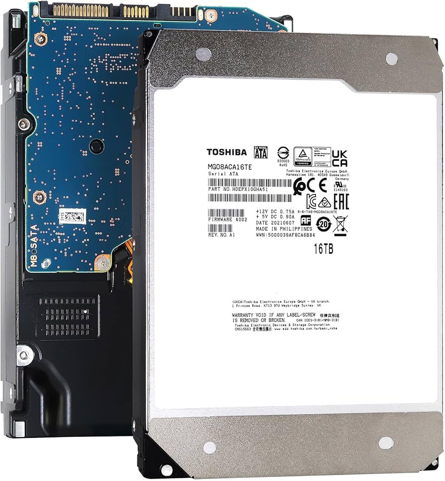 Amazon | 【整備済み品】 東芝 HDD 16TB MG08シリーズ 企業版, 3.5