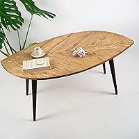 Vista 6 de Mesa central moderna Mesa de centro de abeto Mesa moderna Muebles de sala modernos Muebles de madera (M_Dark)