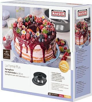 ORIGINAL KAISER La Forme Plus Kelepçeli 2 Tabanli Borulu Kek Kalibi 26 cm