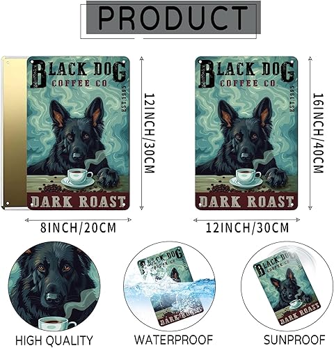 Miniatura 2 de Letrero de calavera de cuervo, divertido letrero de metal para decoración de pared para el hogar, bar, cafetería, cocina, garaje, 12 x 8 pulgadas