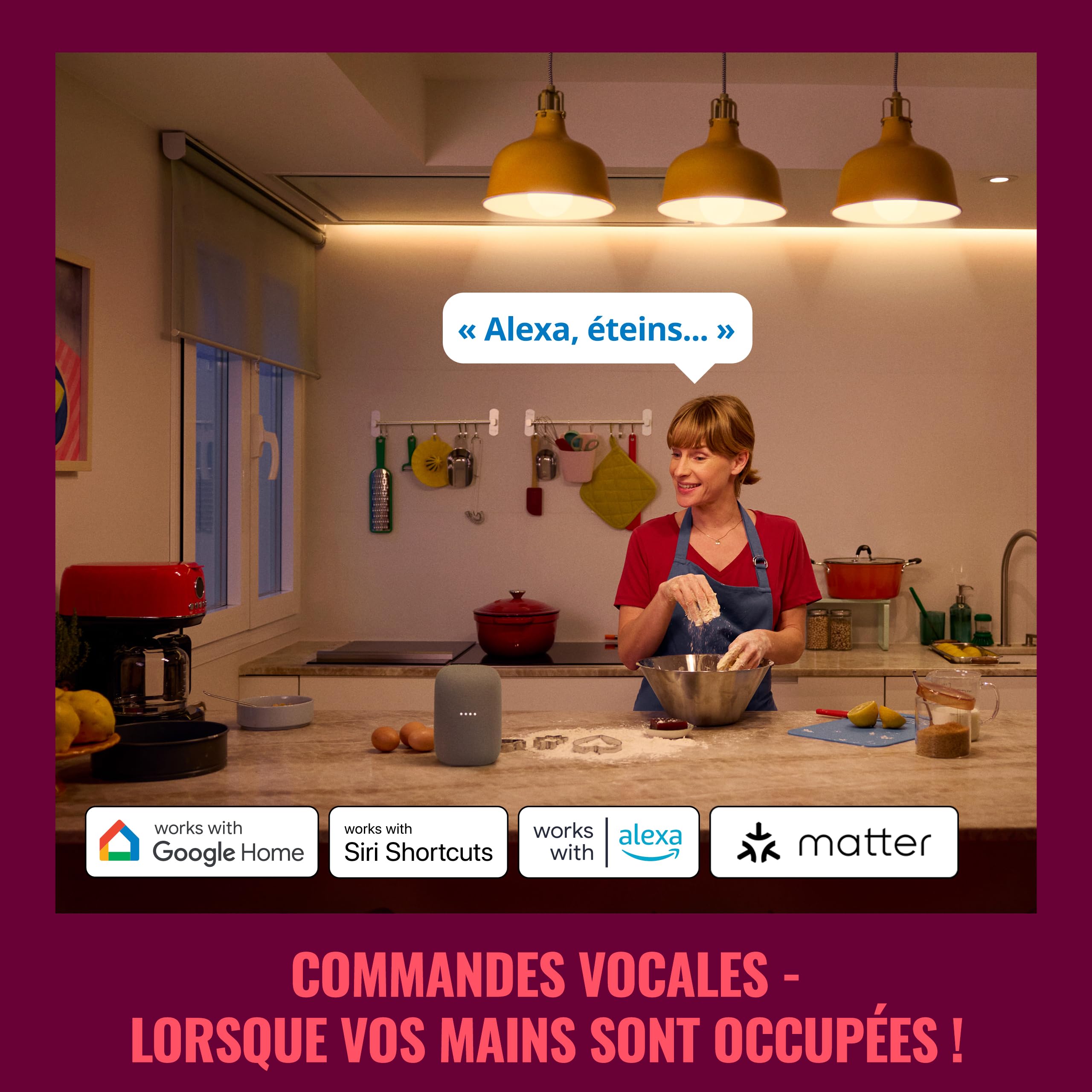 WiZ Smart Plug Wi-Fii, Type E, 230 V, 50 Hz, Installation Facile, Certifié Matter, Contrôles Intelligents, Commande Vocale, Compatible Alexa, Google Home et Apple Home, Pack de 4