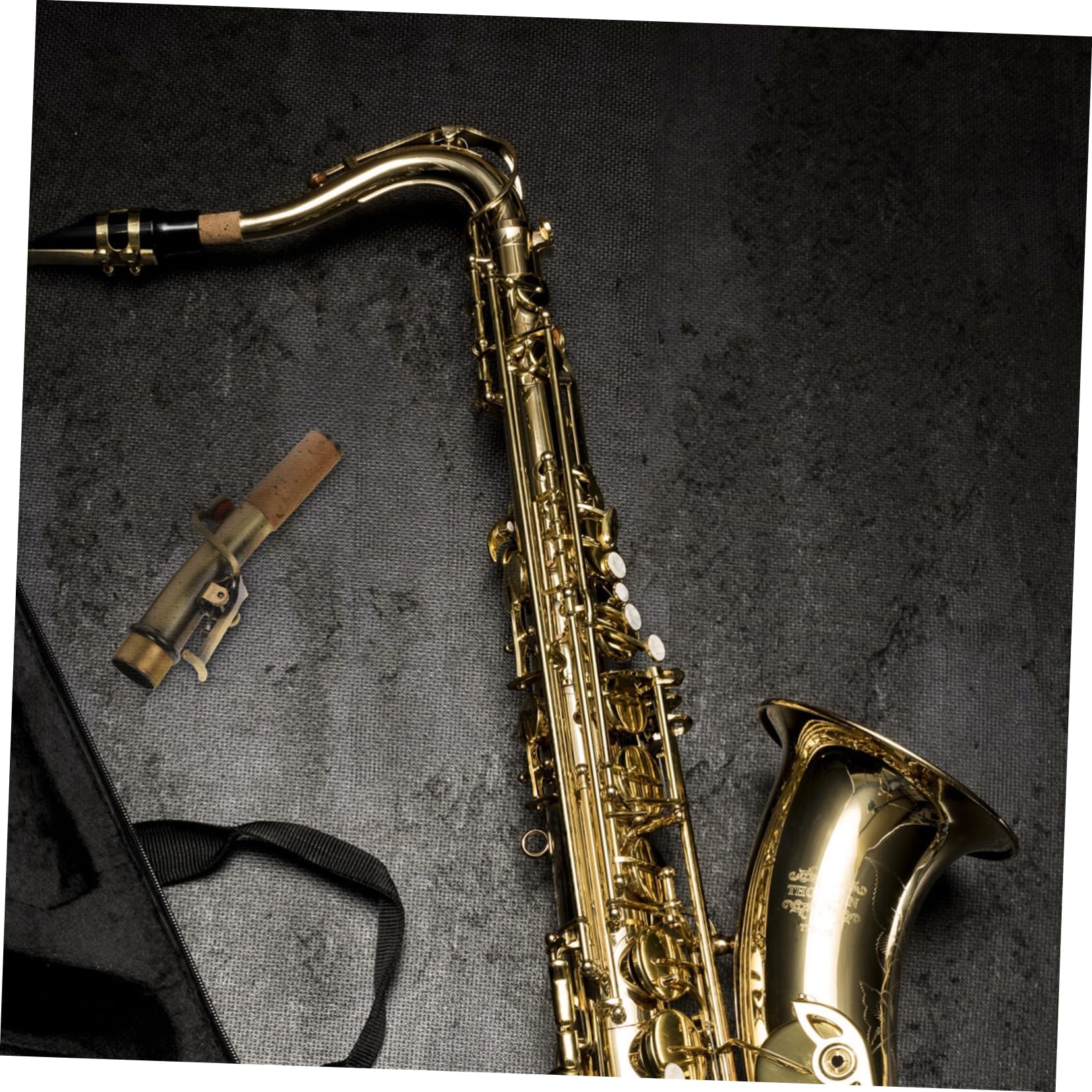Cuellos Rectos para Saxofón Antiguo en Bronce, Juego 2 Piezas | Diseño Retro, Ajuste Recto y Curvo, Piezas de Repuesto para Instrumento de Viento