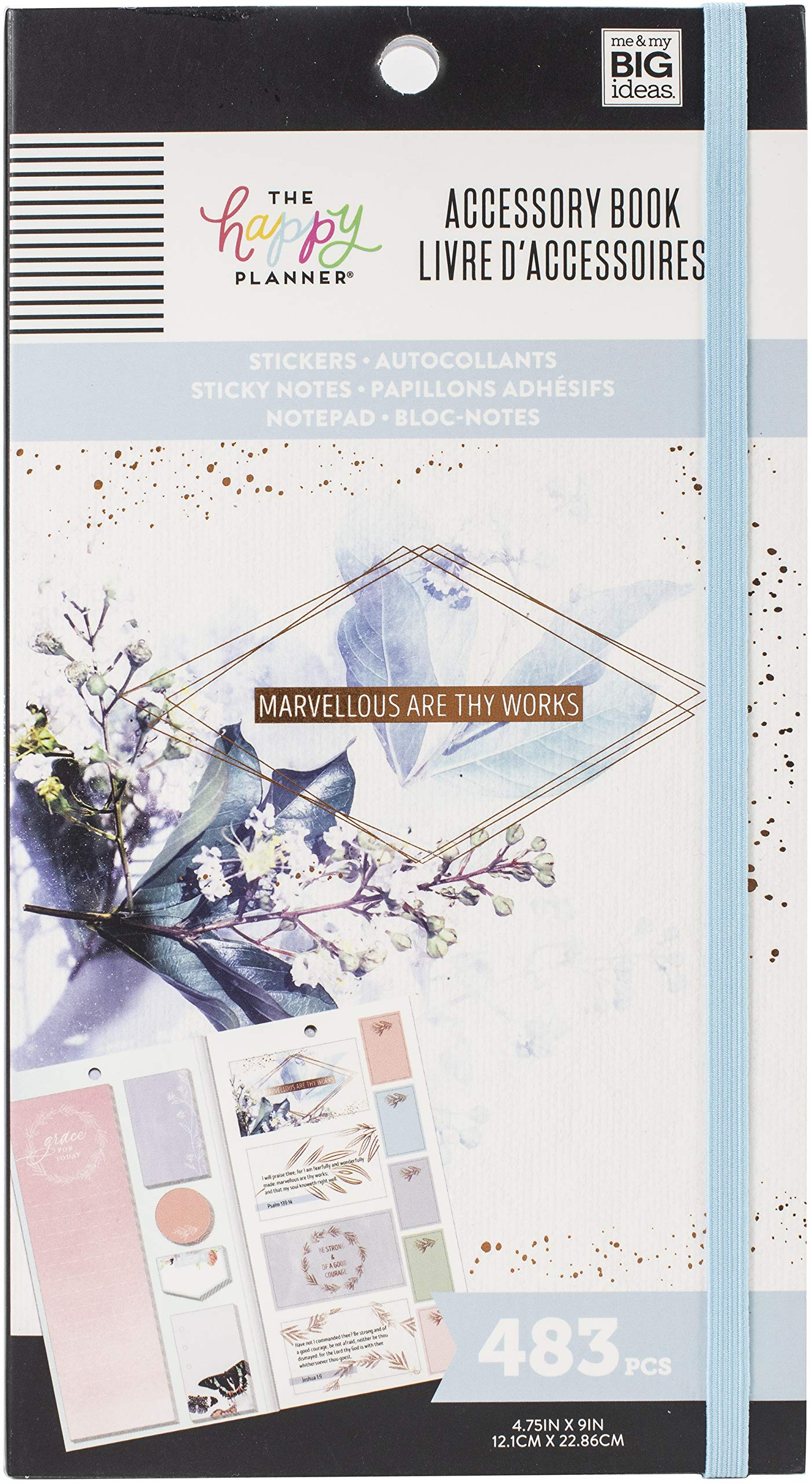Livre d'accessoires Faith Me & MY Big Ideas de 483 pièces taille unique pour scrapbooking
