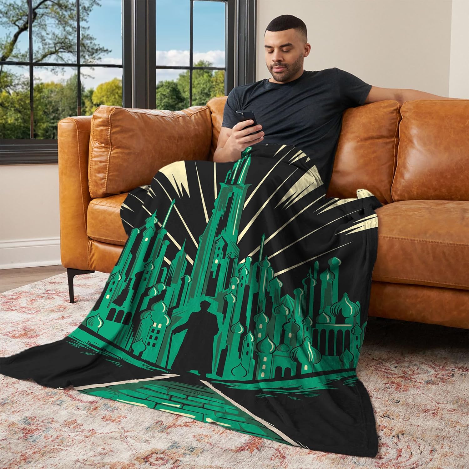 Wicked 2 All Roads Silky Soft Throw Blanket, Warm Plush Decorative Throw for Couch, Bed, or Travel for Friends and Loved Ones, 46 x 60 inches