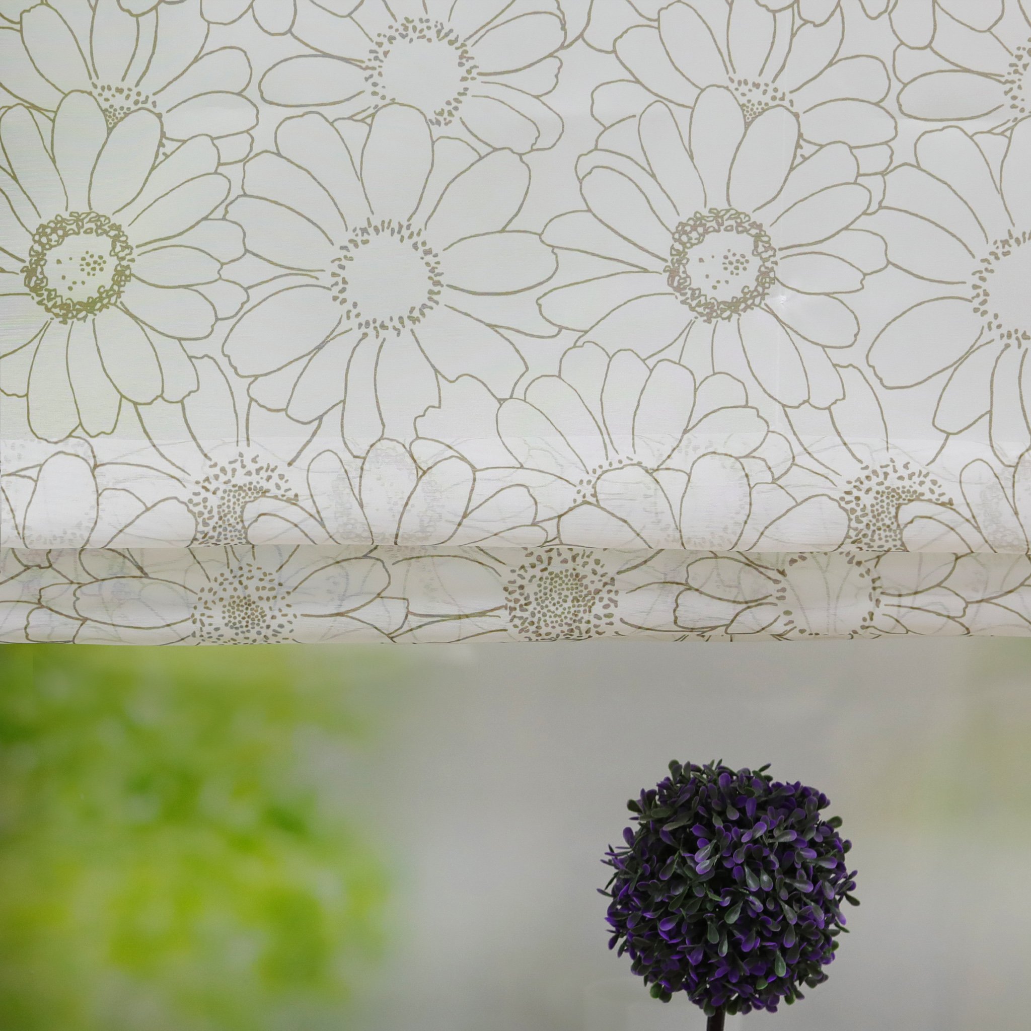Joyswahl Tenda a pacchetto in voile, semitrasparente, con passanti, motivo a onde, Helga, Poliestere, Orange, BxH 80x140cm