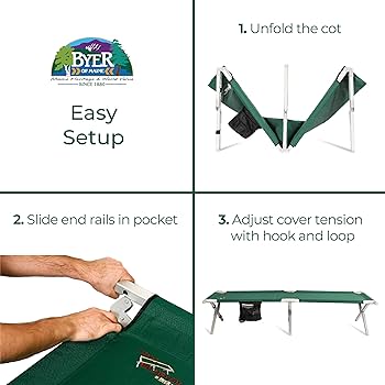 Amazon.com: BYER OF MAINE Military Cot - Cots for Sleeping