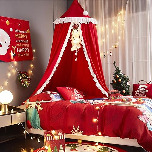 Miniatura 4 de Toldo decorativo para cama de niños, estilo sombrero de princesa, cúpula de ensueño, toldo para decoración de habitación de niñas, castillo para