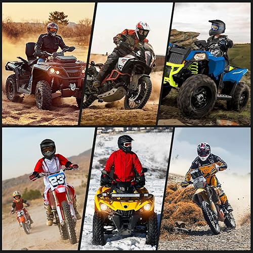 Miniatura 6 de Favoto Casco de motocross para adultos, aprobado por DOT, ligero, para motocrossATVUTV para hombres y mujeres, con visera extraíble y acolchado