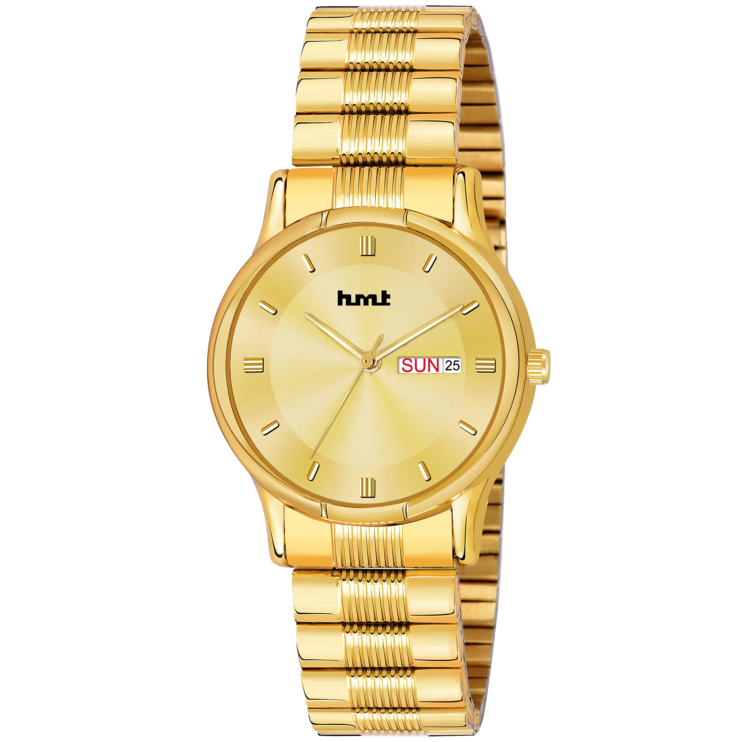 VILLS LAURRENSHMLC Gold Plated Day and Date Functioning Analog Metal Watch for Men and Boys