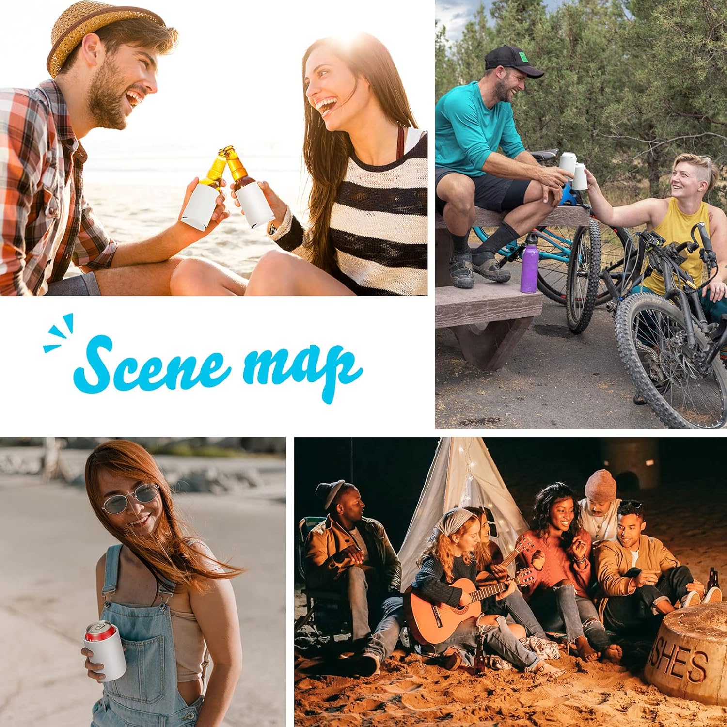 CHENGU 80 Pieces Can Coolers Soft Insulated Soda Cover Coolies Blank Can Covers Collapsible Can Cooler Sleeves Plain Can Sleeves for Soda Beverage DIY Customizable Weddings Party(White) - Image 7