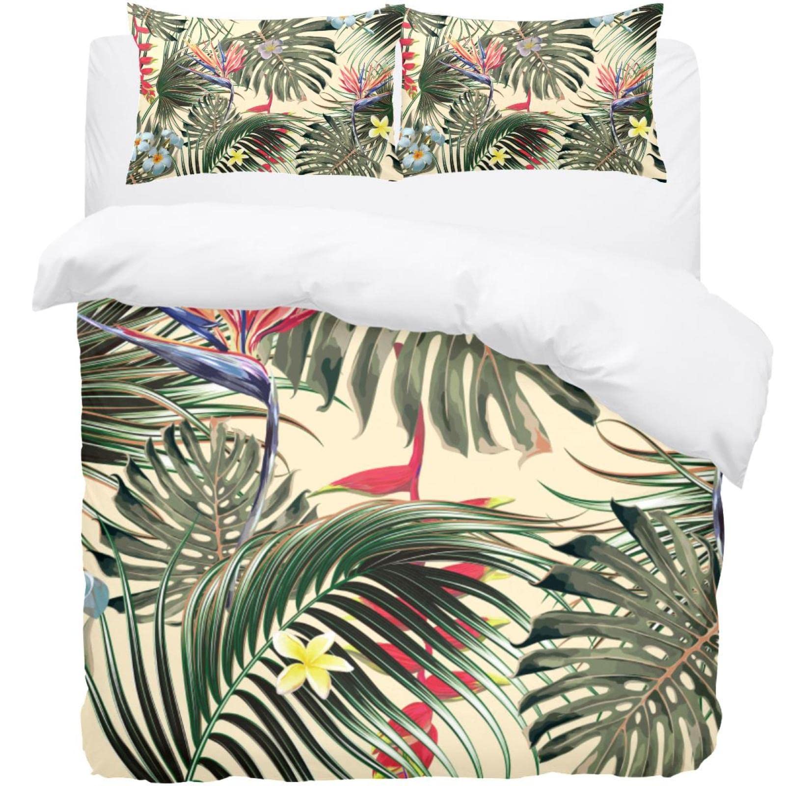 Housse de couette palmier tropical pour une chambre style oasis vintage et relaxante