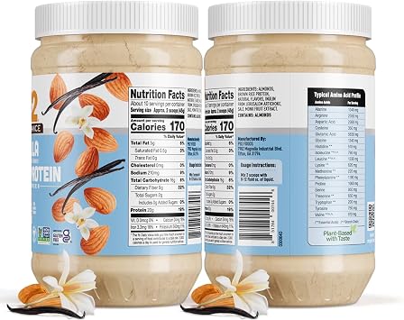 PB2 Performance Protein Powder Variety 3-Pack Vanilla Peanut Butter, Cocoa Peanut Butter + Vanilla Almond, 20g of Plant-Based Protein Per Serving