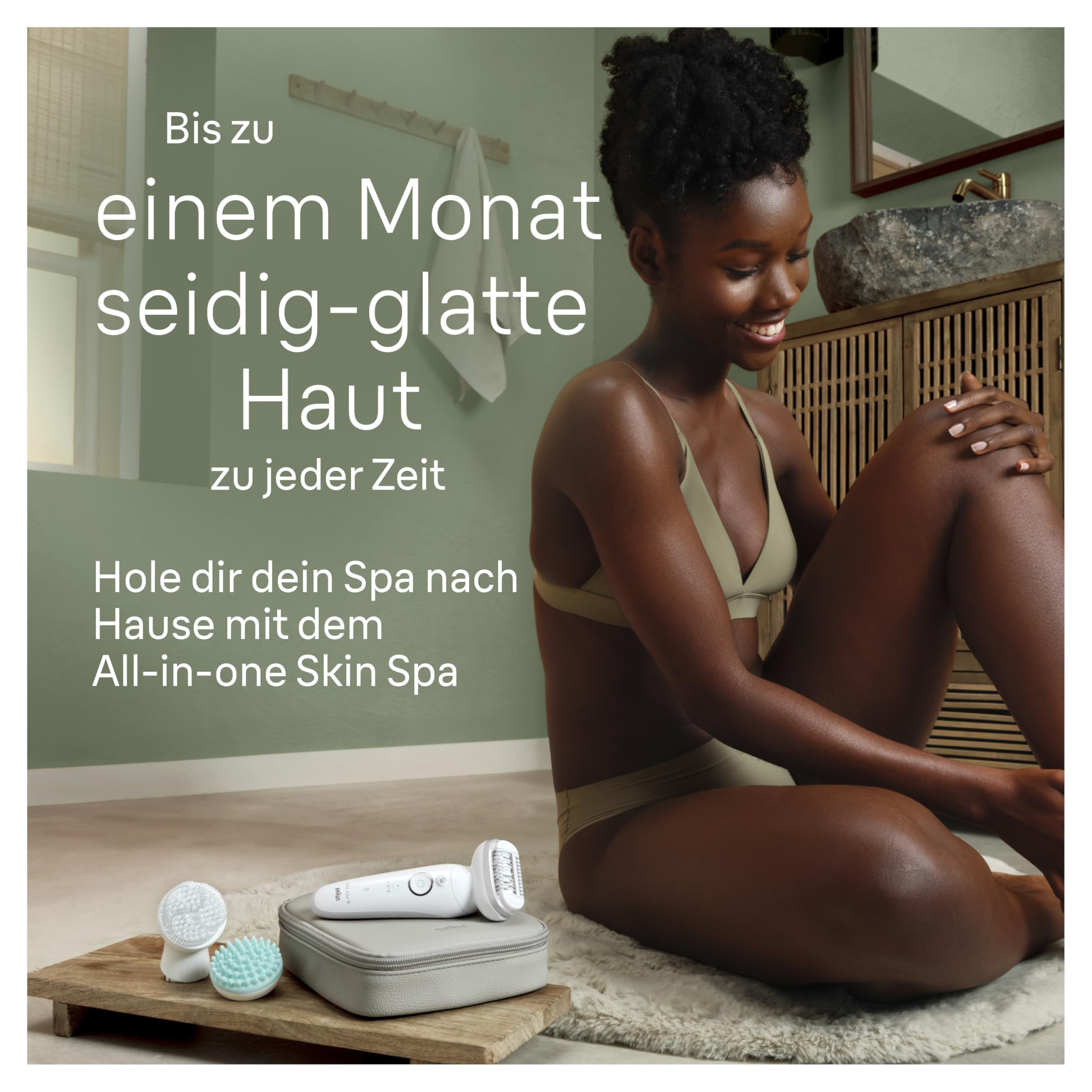Braun Silk-épil 9 SkinSpa Epilierer Damen, All-in-One Set, Wasserdicht, 9-381, Weiß/Silber
